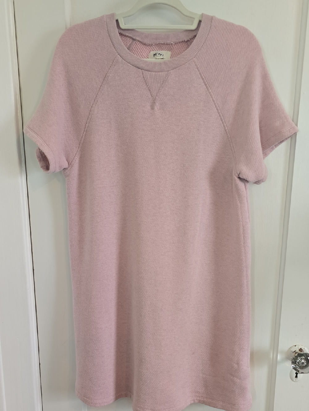 J. Crew Pink Short Sleeve Sweatshirt Dress